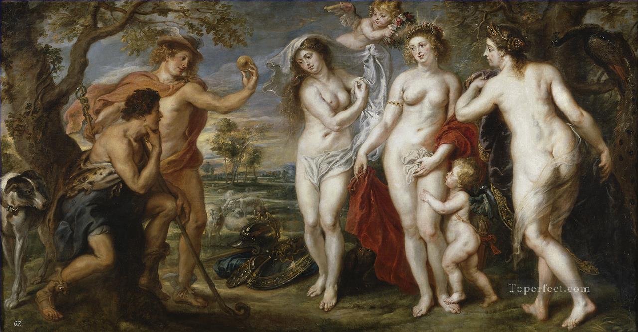 El juicio de París 1639 Barroco Peter Paul Rubens Pintura al óleo
